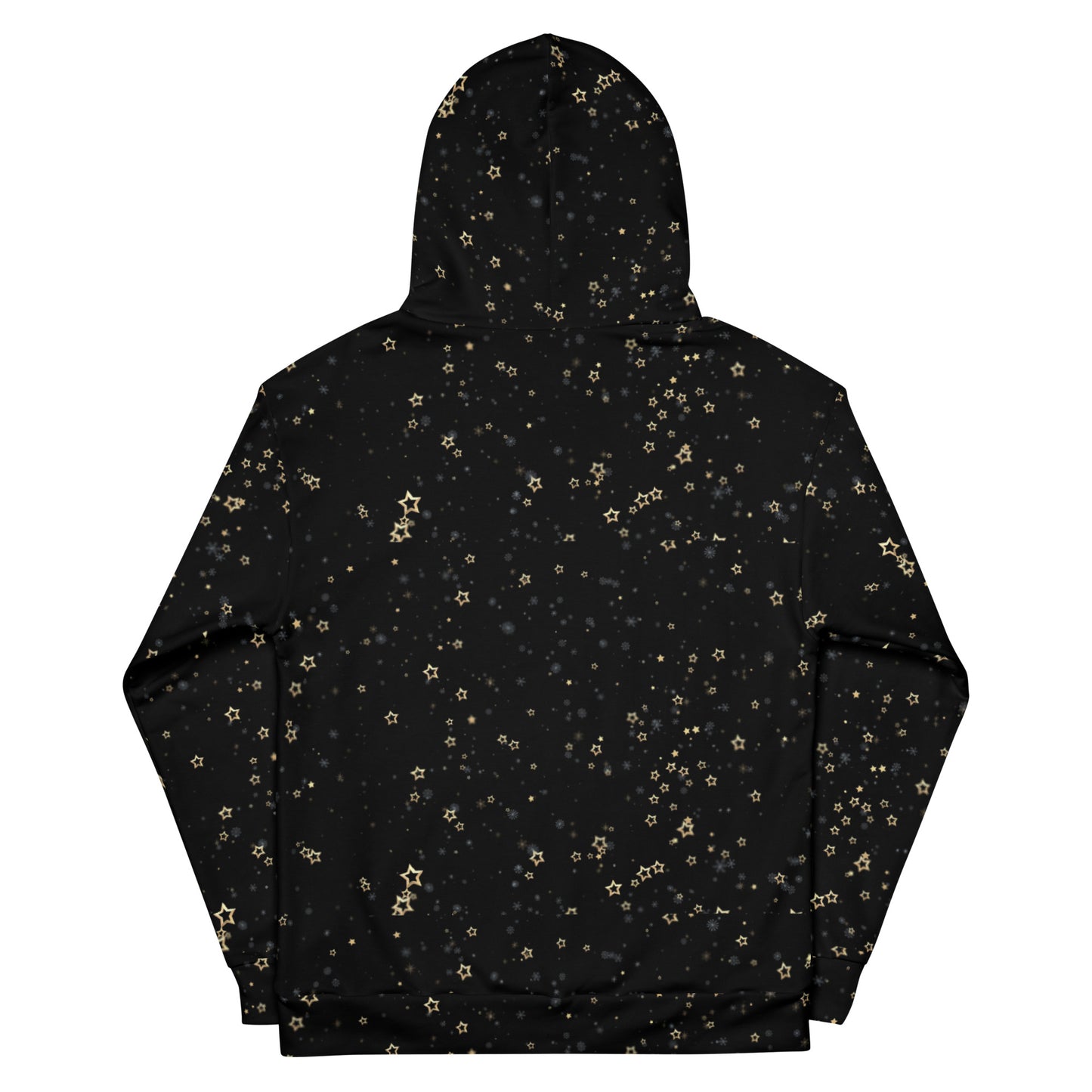 Star Unisex Black and Gold Hoodie