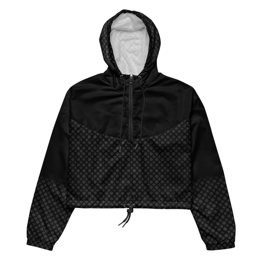 Black And Gray Women’s cropped windbreaker