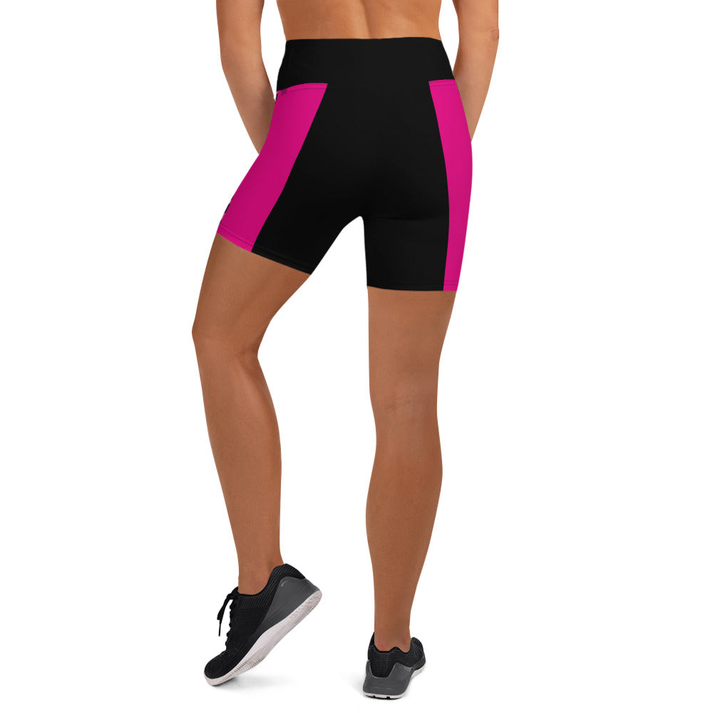 Pink and Orange Tiger Print Yoga Shorts