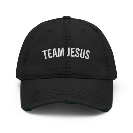 Team Jesus Distressed Dad Hat