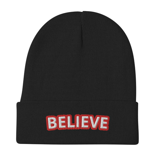 Believe Embroidered Beanie