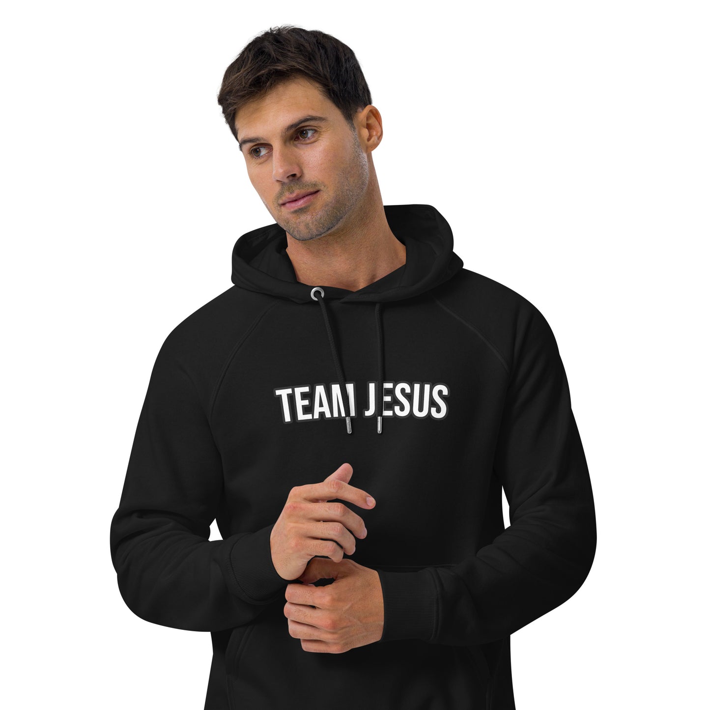 Team Jesus Unisex Eco Raglan Hoodie