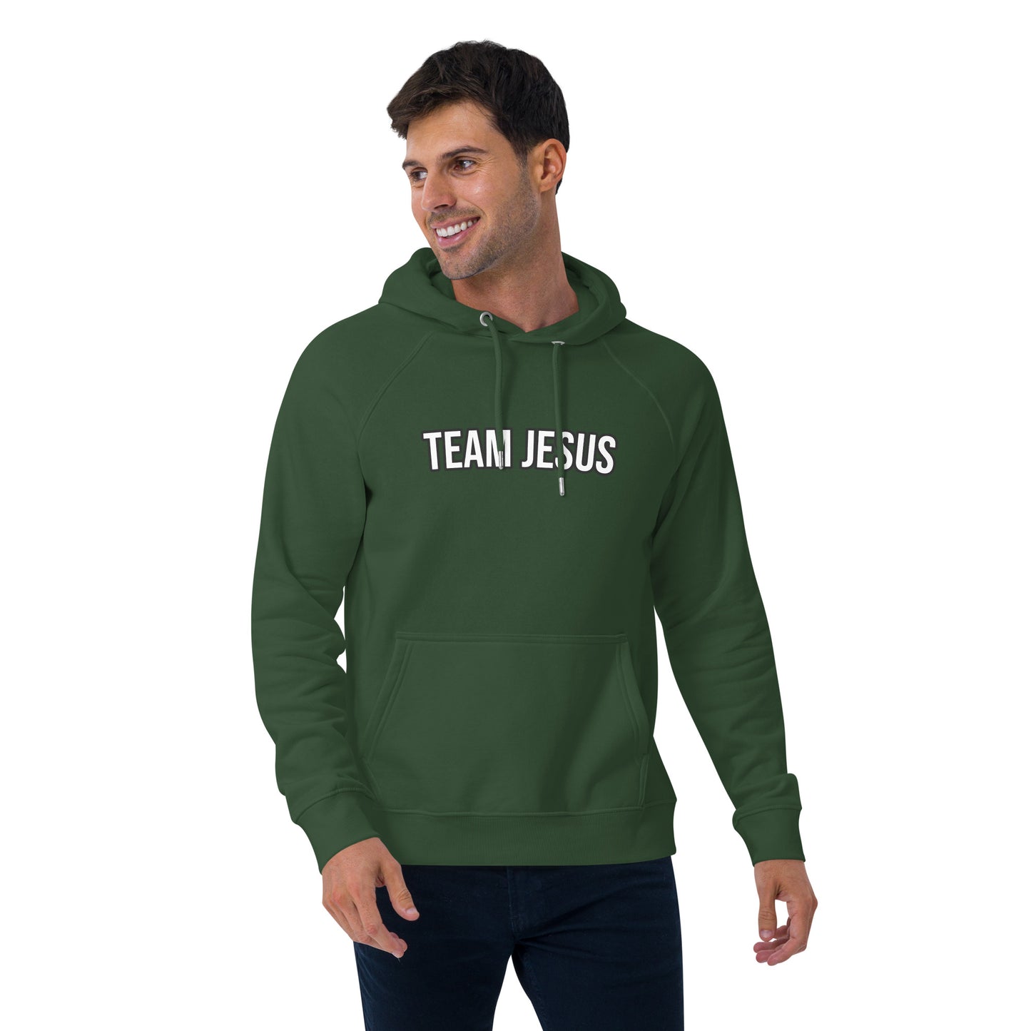 Team Jesus Unisex Eco Raglan Hoodie