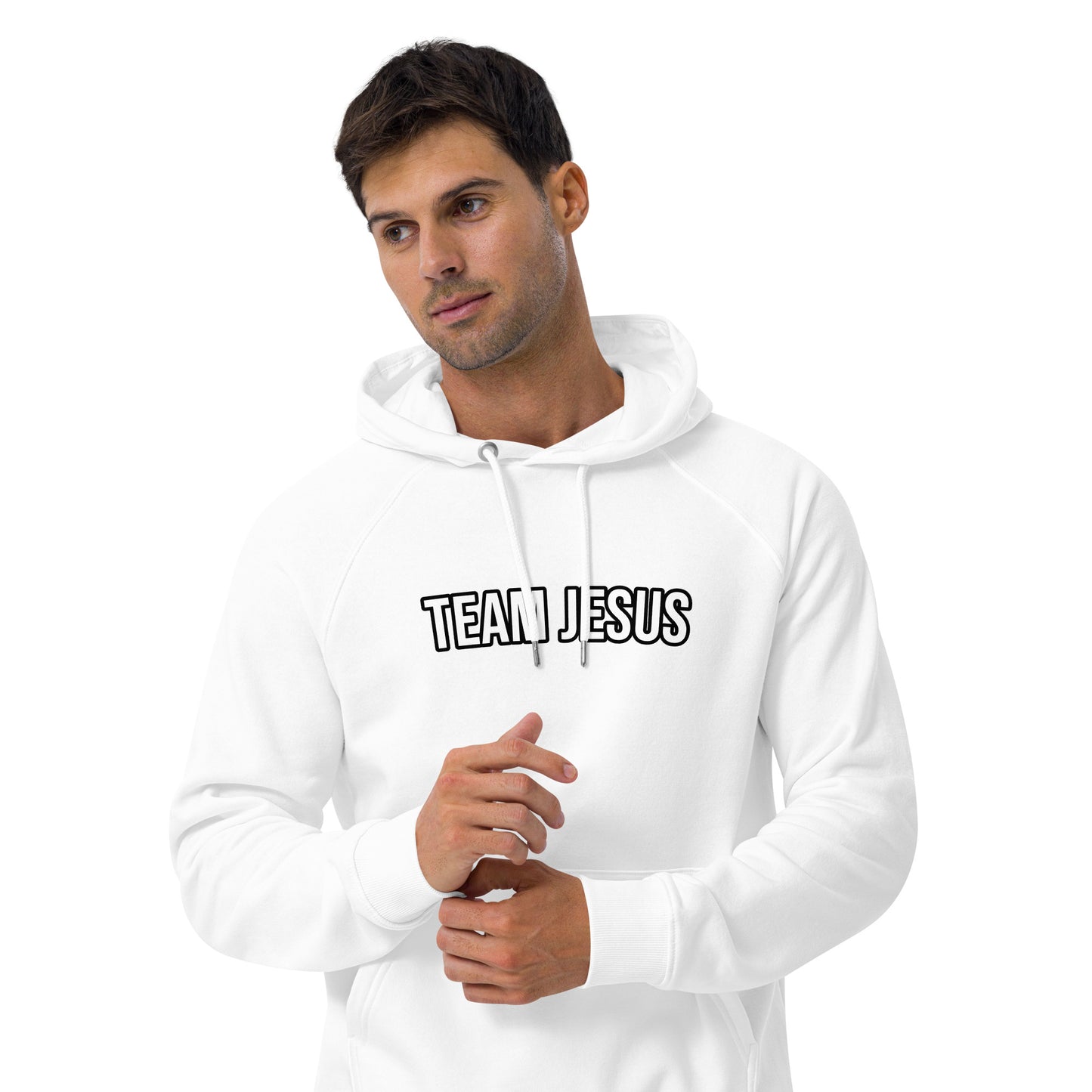 Team Jesus Unisex Eco Raglan Hoodie