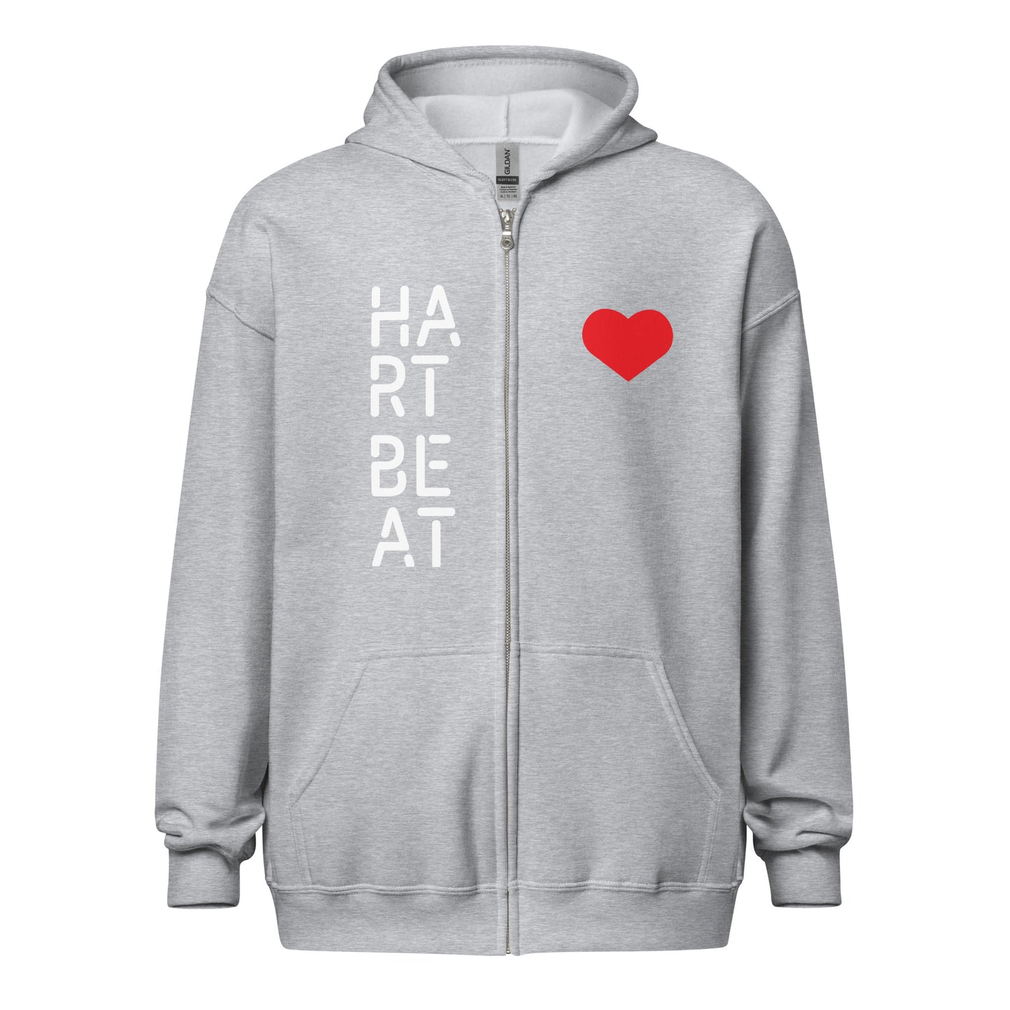 Heartbeat Unisex Heavy Blend Zip Hoodie