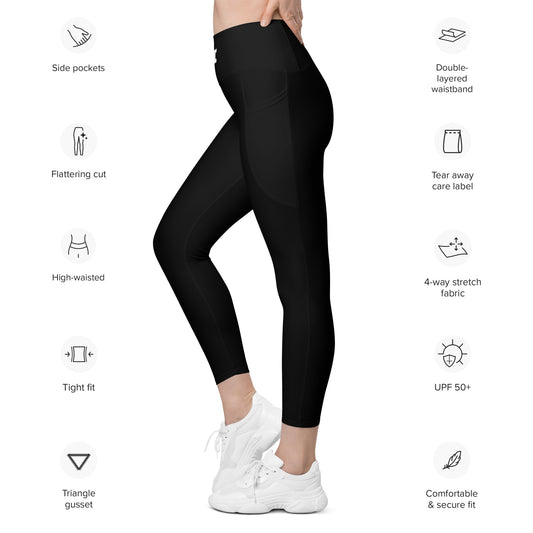 HI/BYE BLACK Leggings with pockets