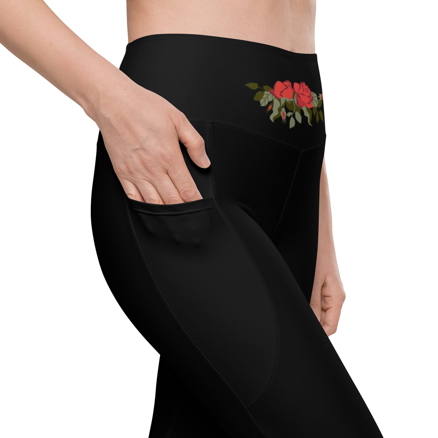 Rose Leggings with pockets