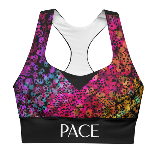 Longline Multi Color Animal Print Sports Bra