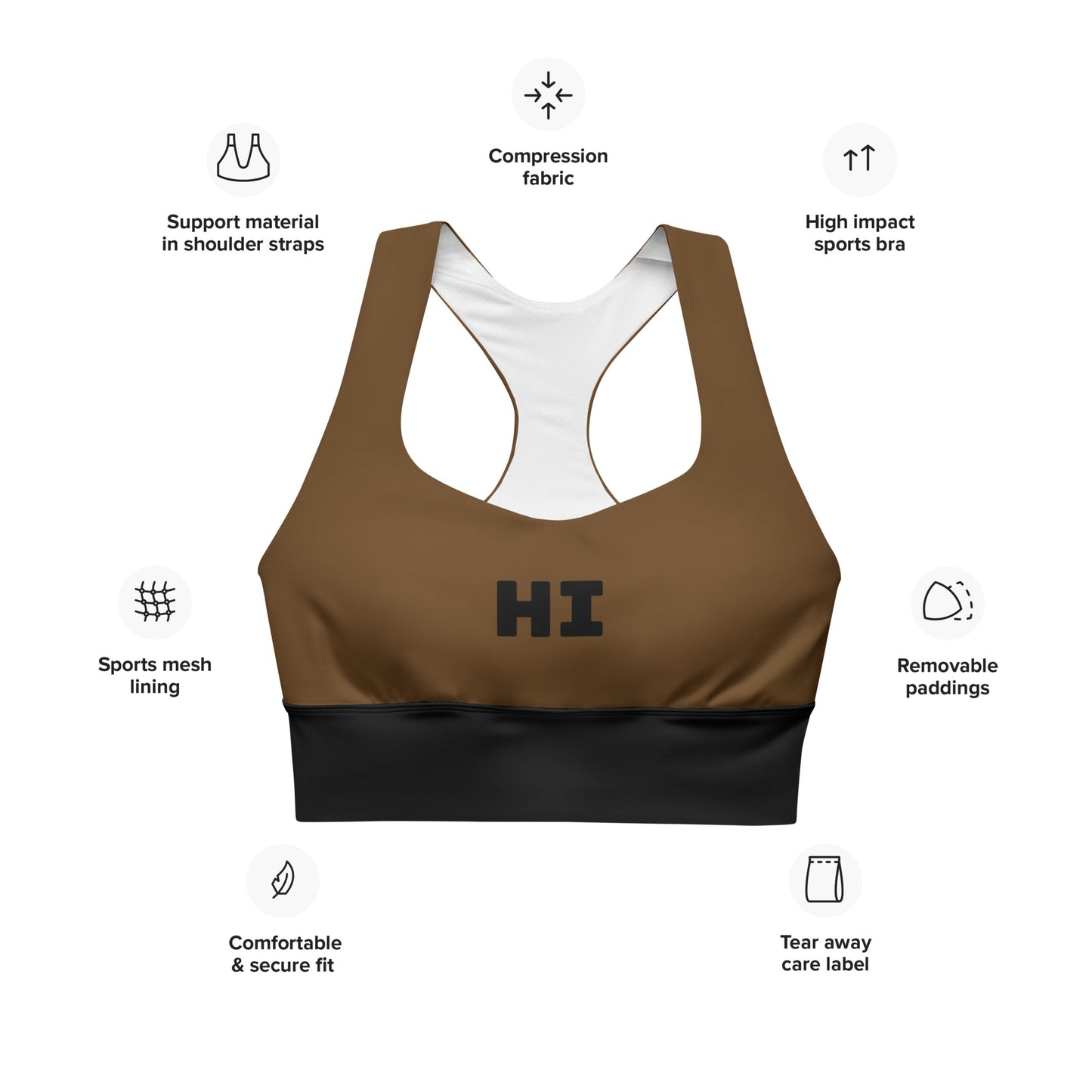 HI / BYE Longline sports bra