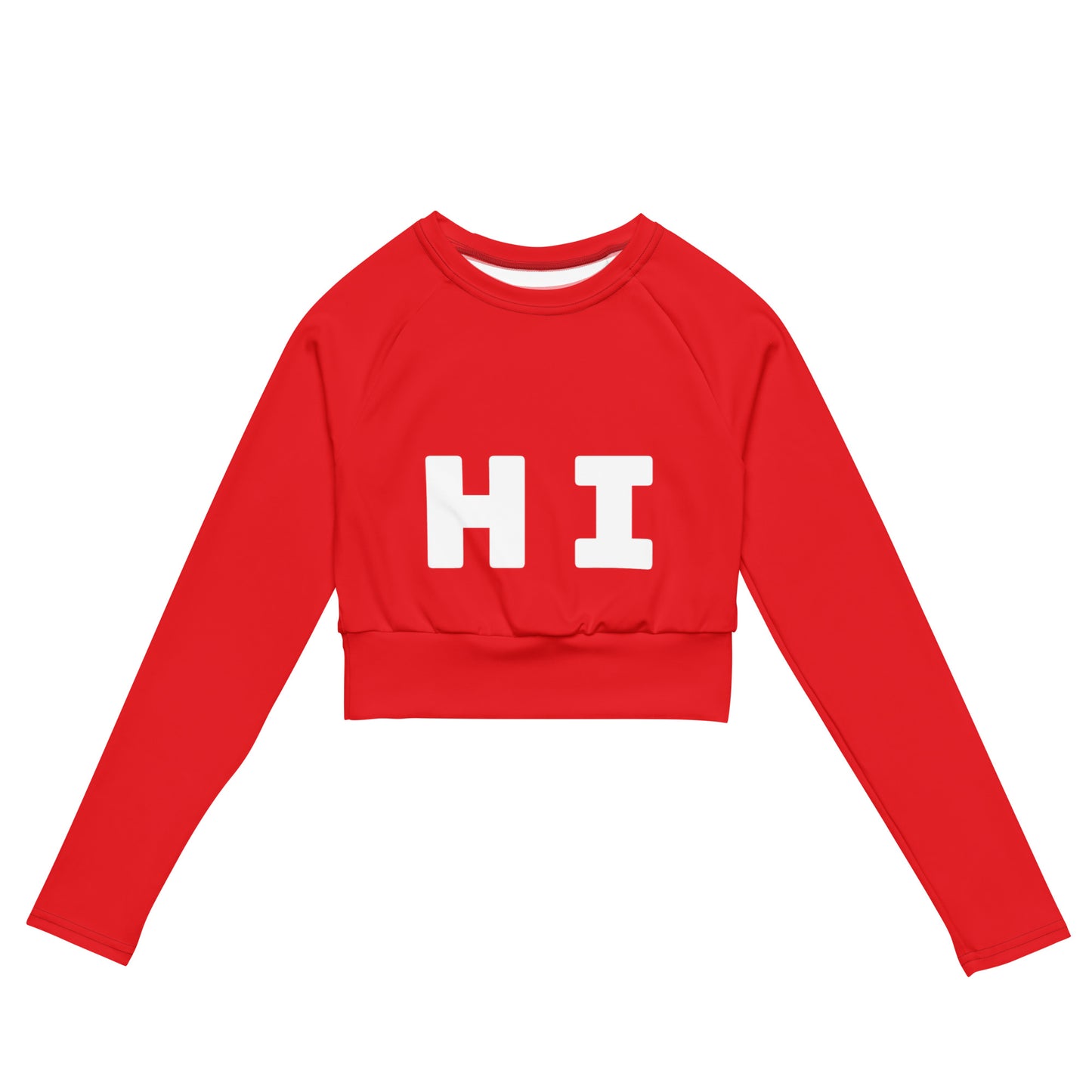 Recycled long-sleeve crop top
