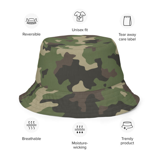 Reversible army bucket hat