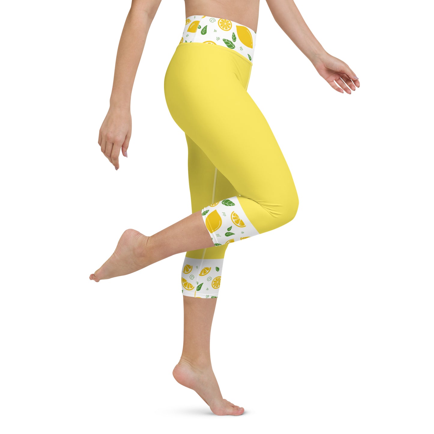 Lemon Yoga Capri Leggings