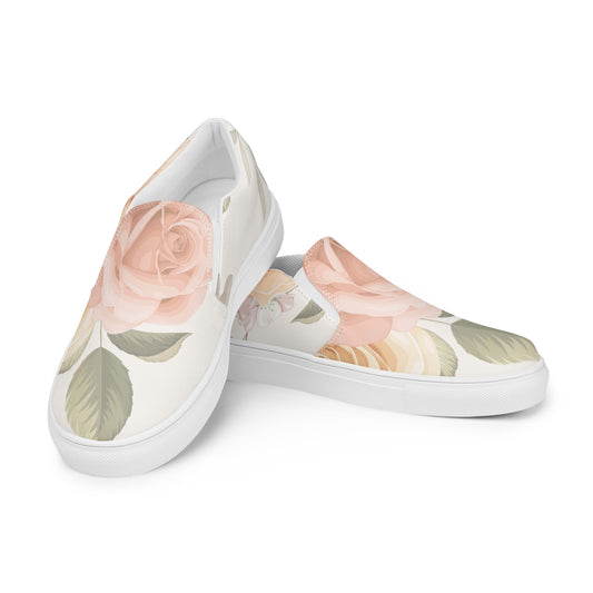 Women’s rose slip-on canvas shoes