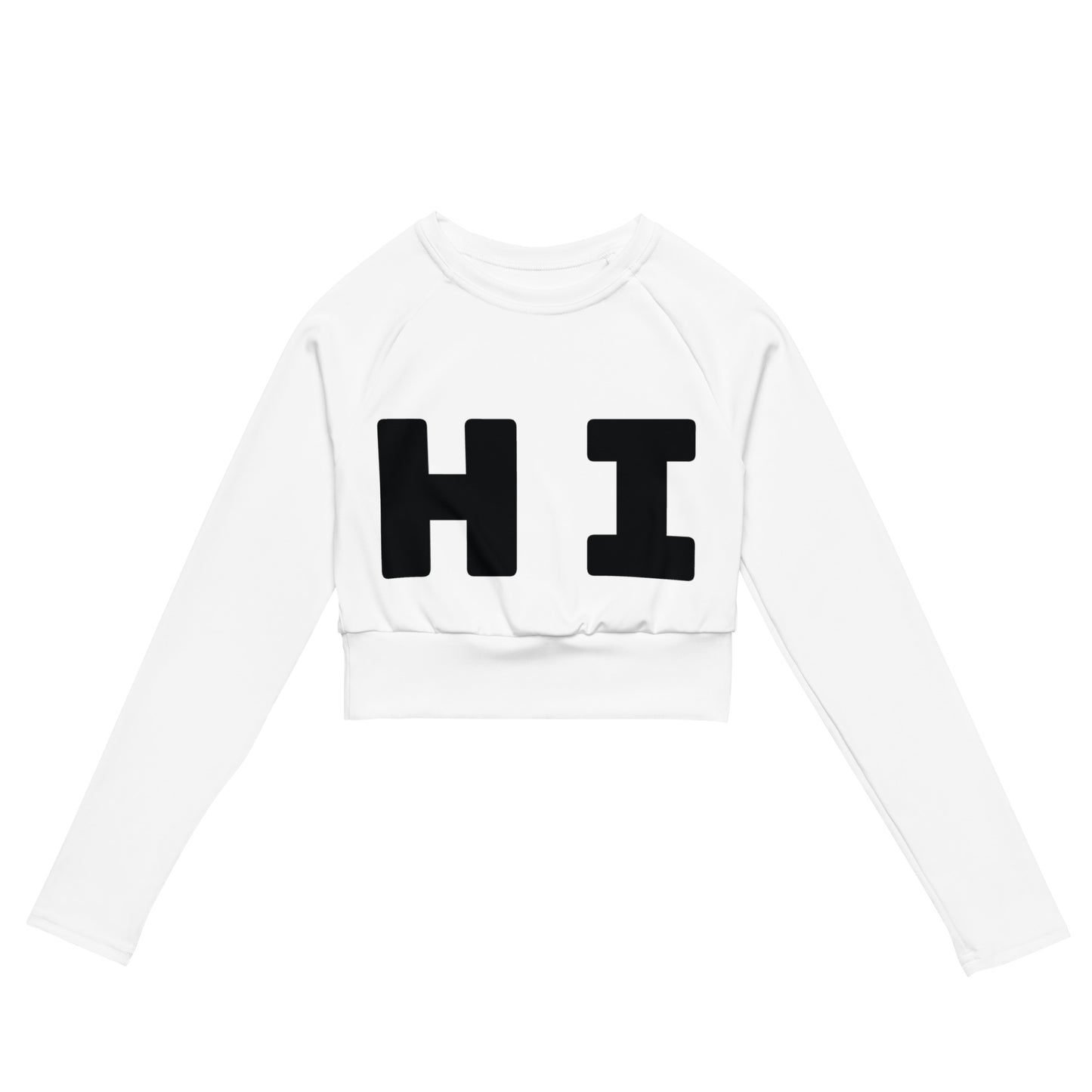 HI/BYE Recycled long-sleeve crop top