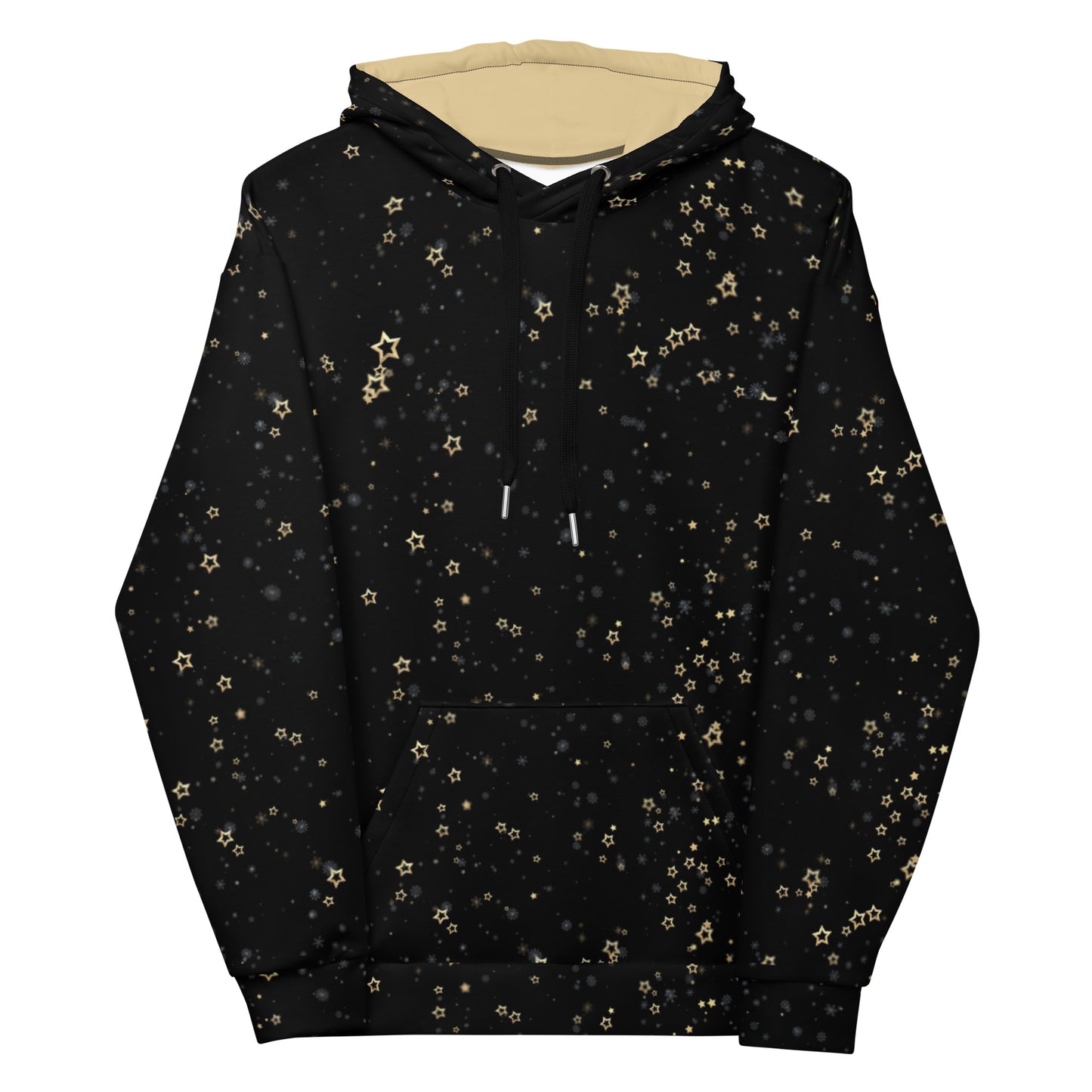 Star Unisex Black and Gold Hoodie