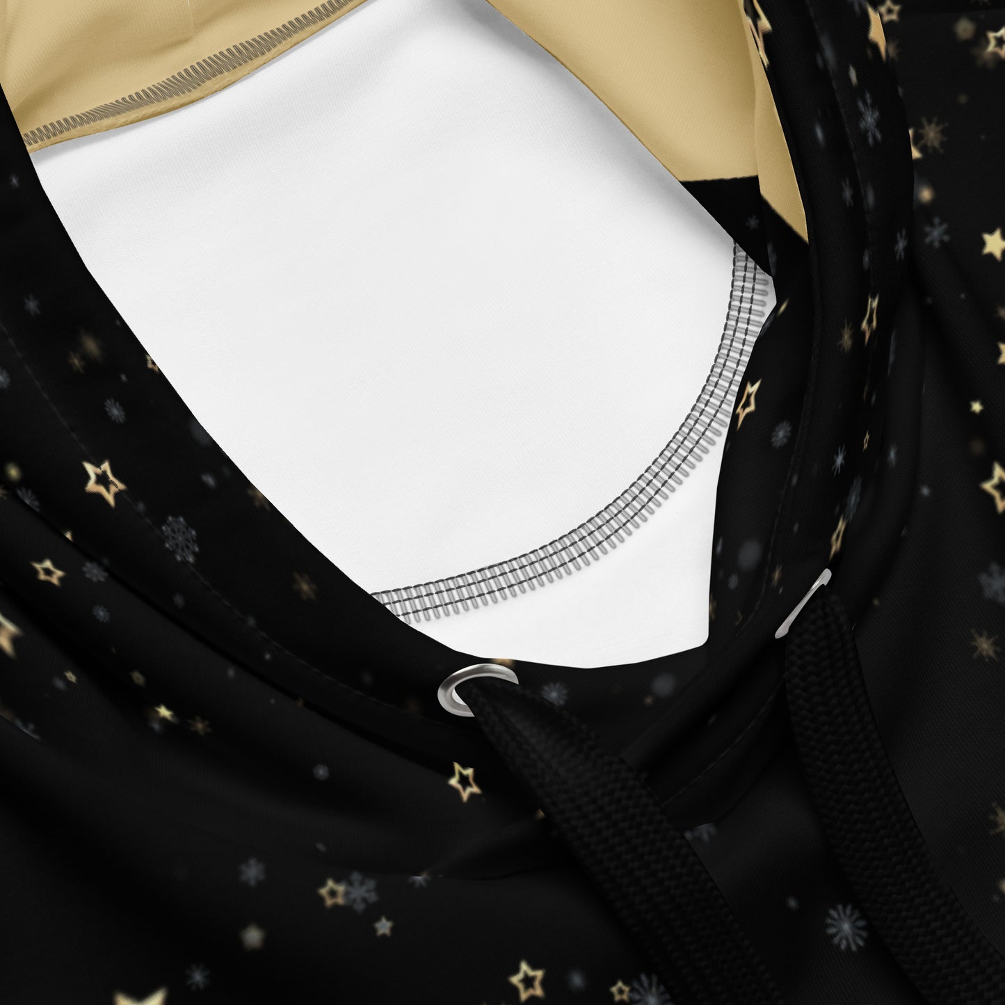 Star Unisex Black and Gold Hoodie