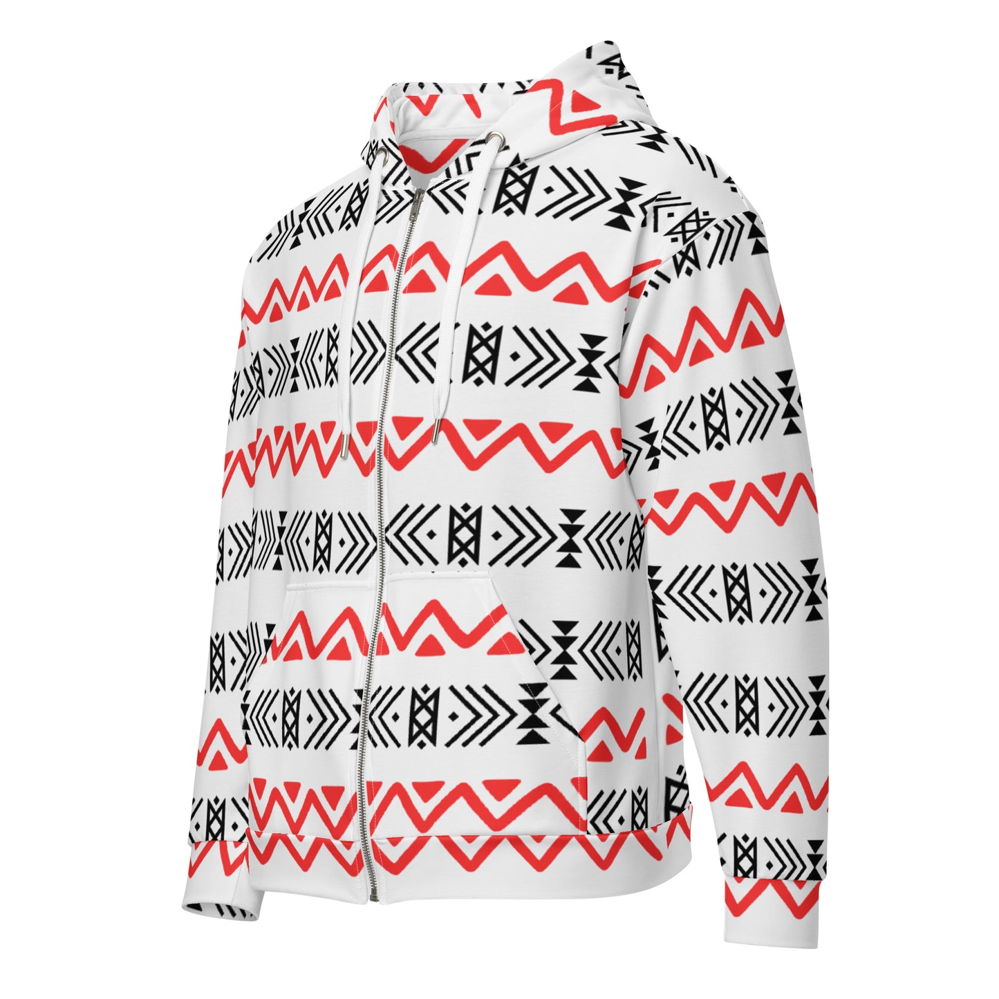 African Print Unisex Zip Hoodie