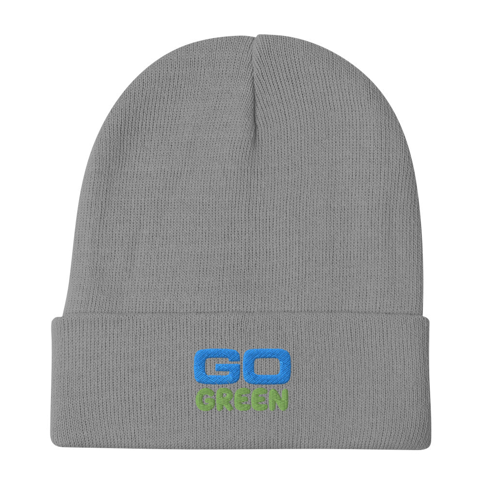 GO GREEN Embroidered Beanie
