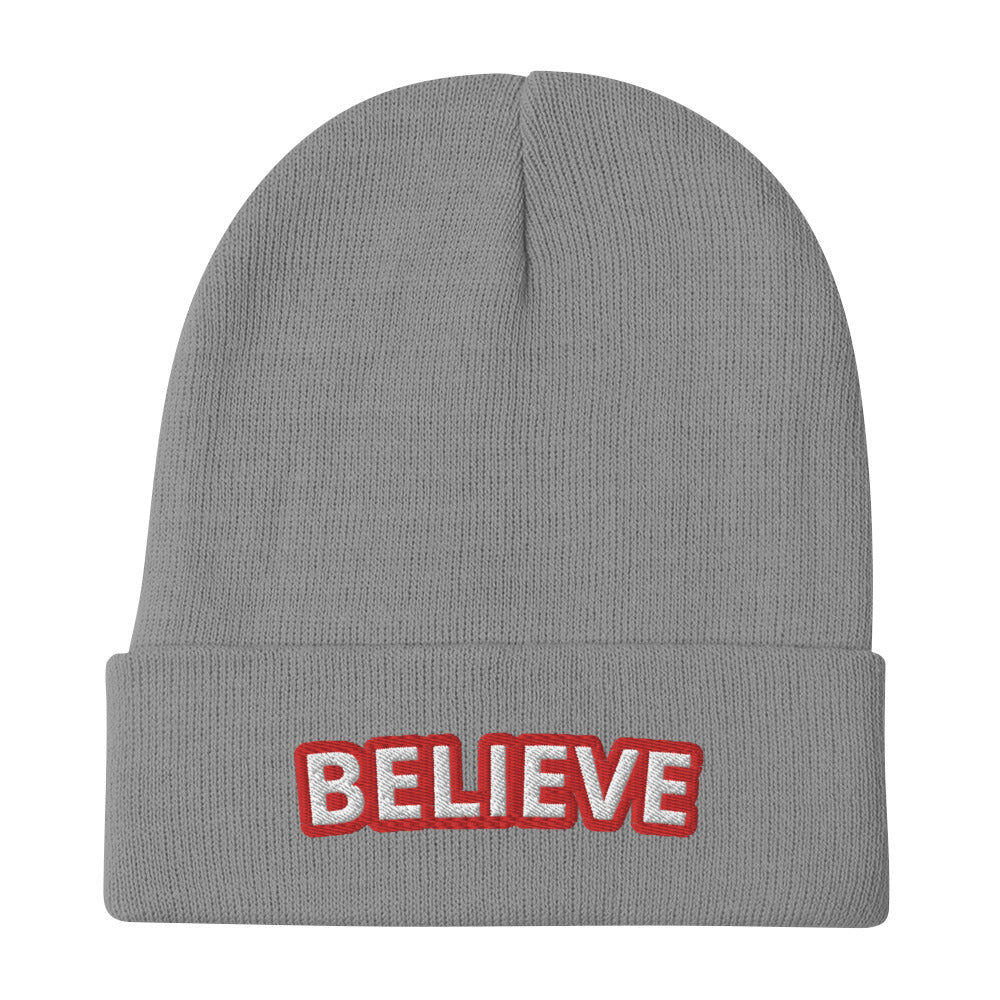 Believe Embroidered Beanie