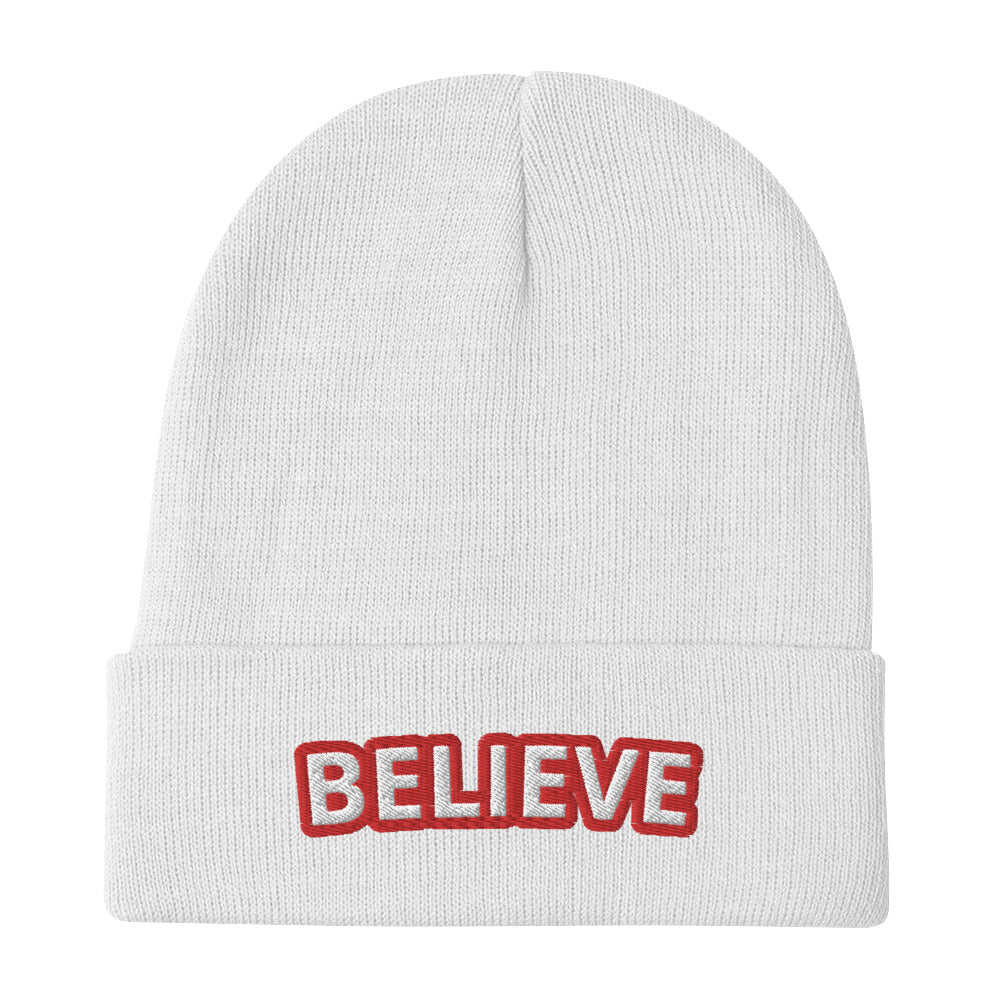Believe Embroidered Beanie