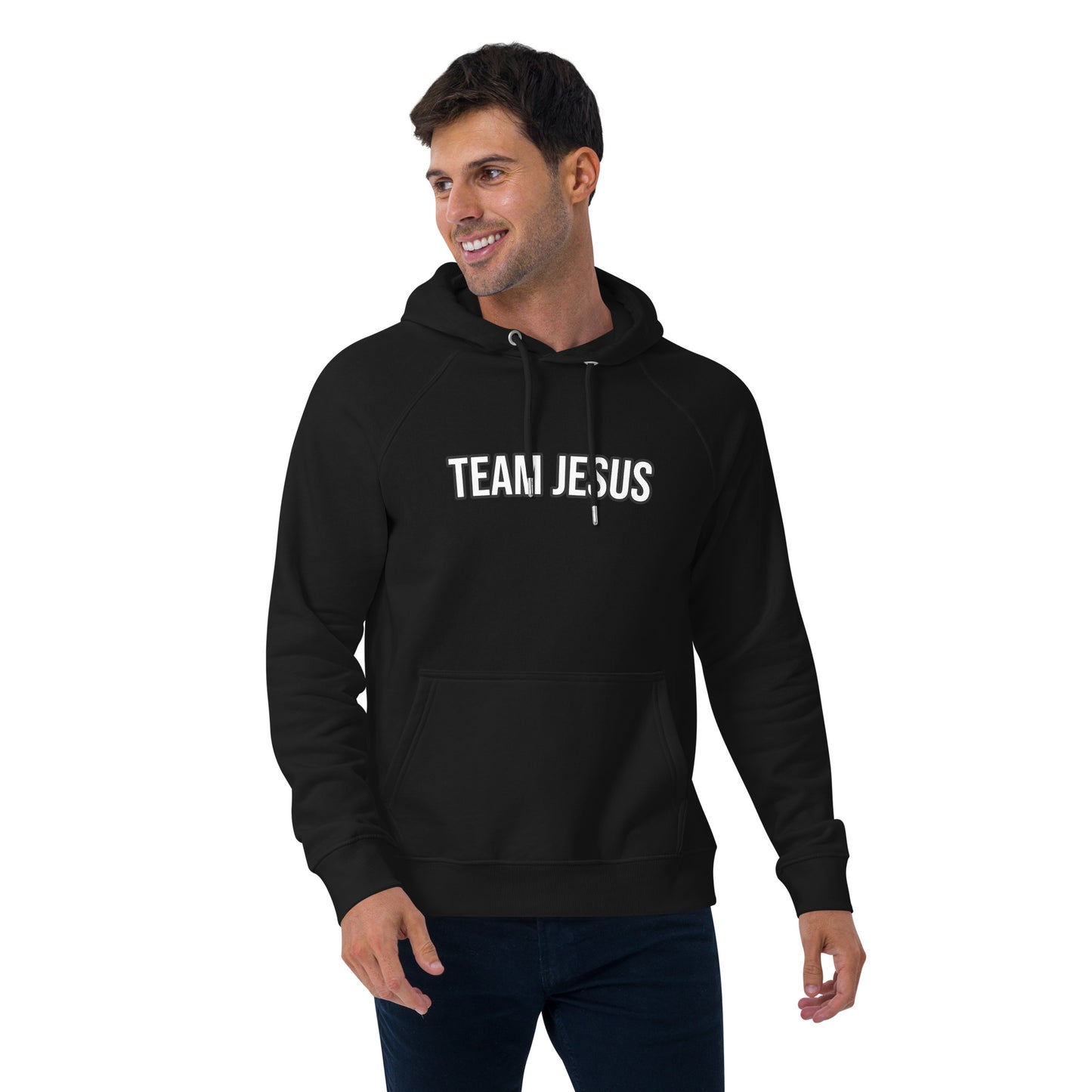 Team Jesus Unisex Eco Raglan Hoodie