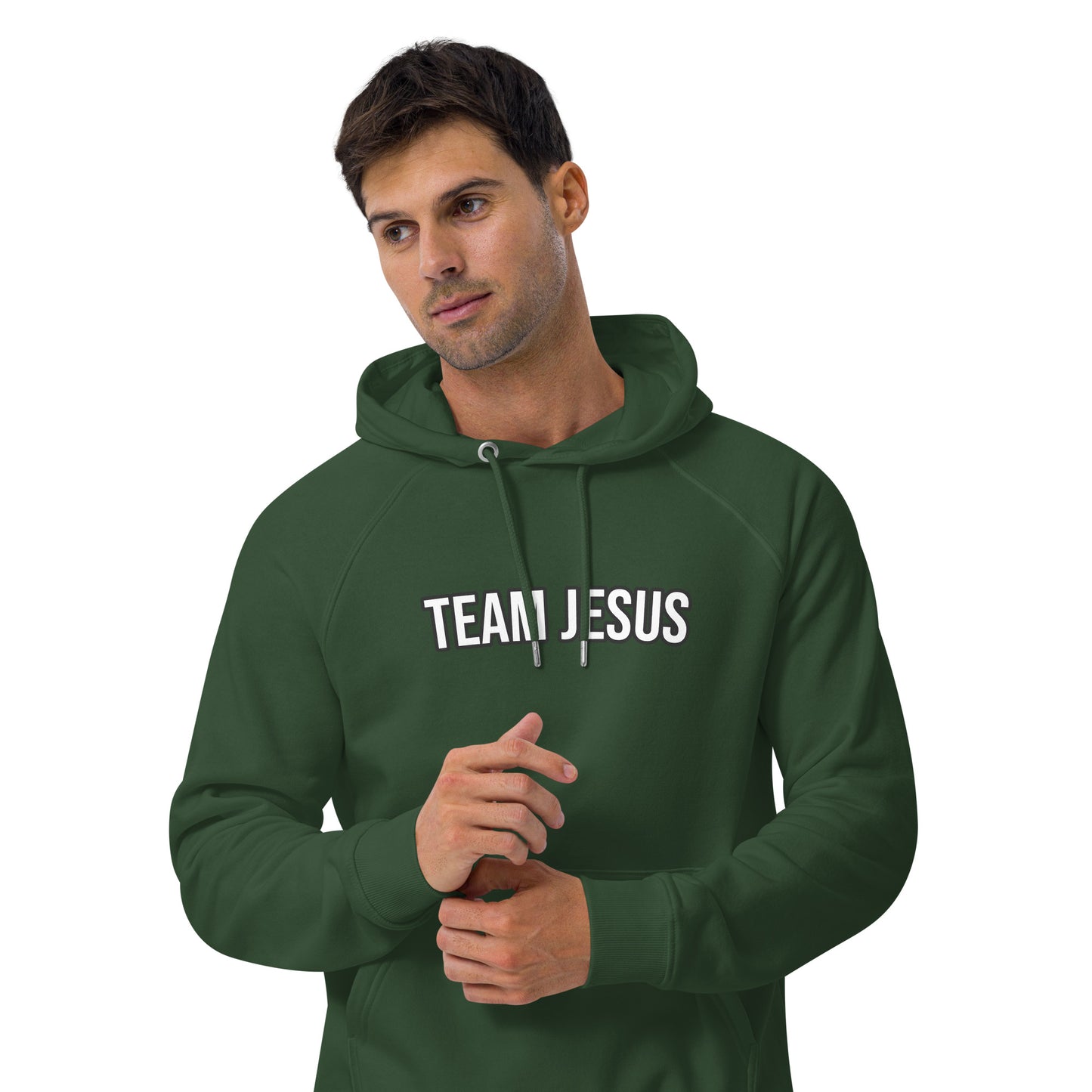 Team Jesus Unisex Eco Raglan Hoodie