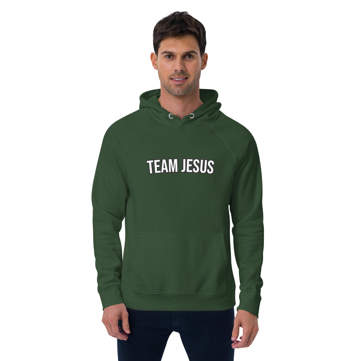 Team Jesus Unisex Eco Raglan Hoodie