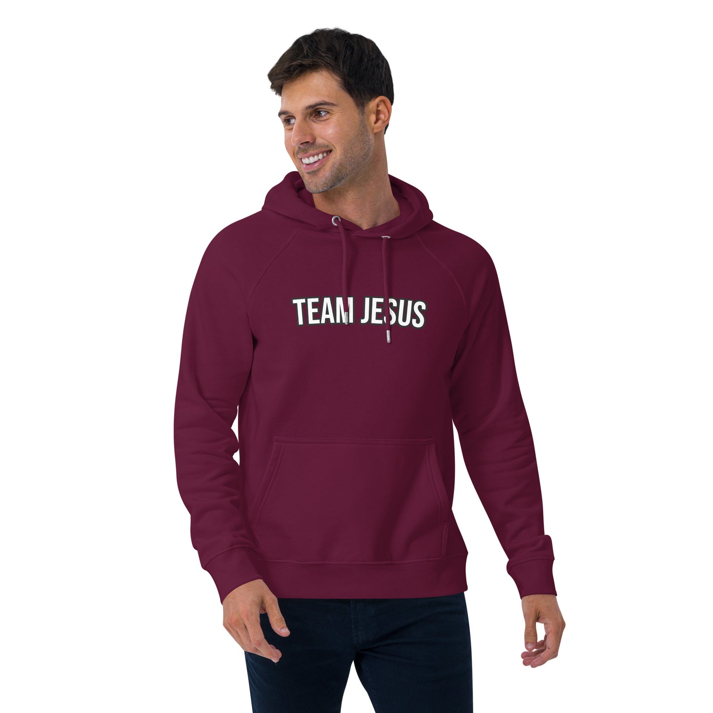 Team Jesus Unisex Eco Raglan Hoodie