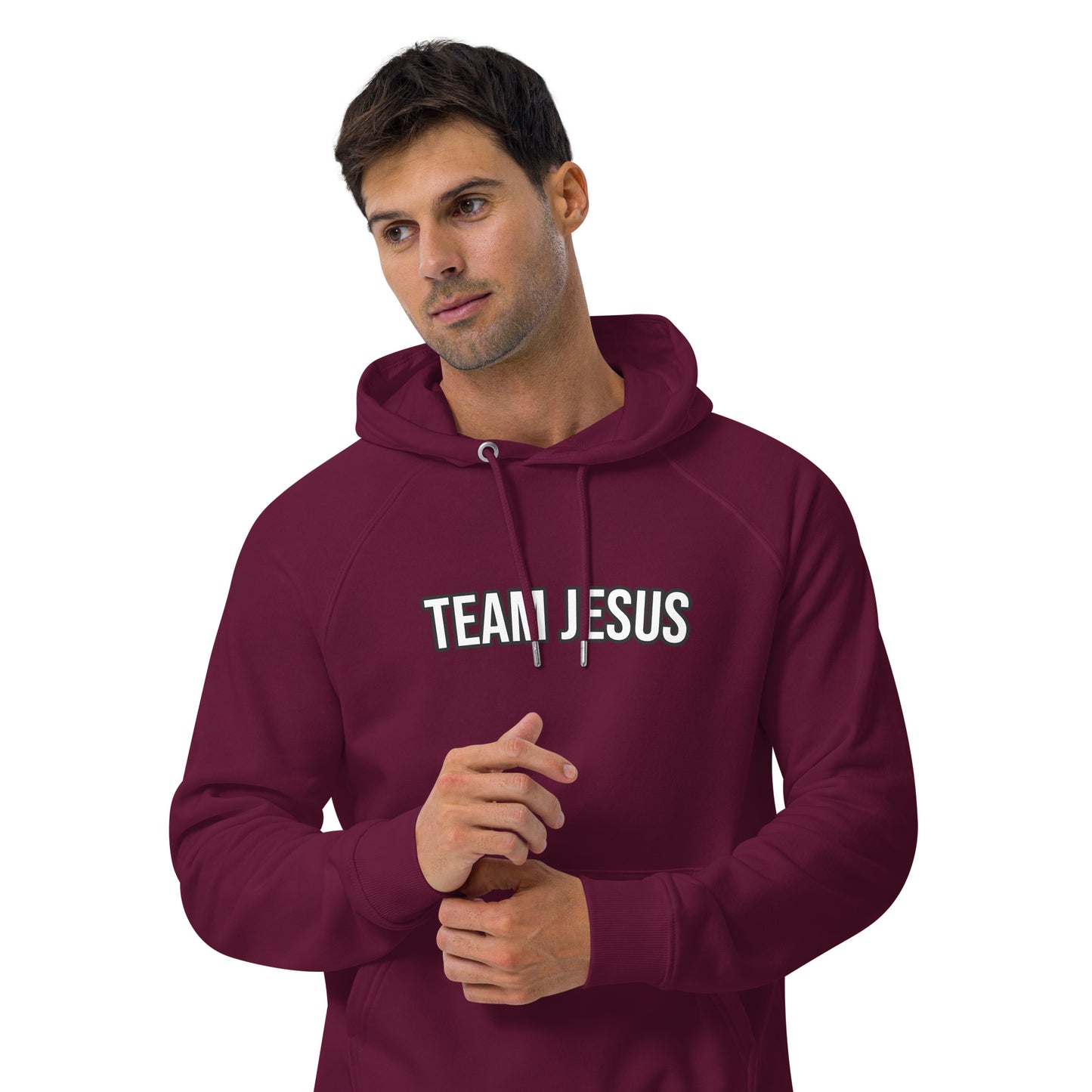 Team Jesus Unisex Eco Raglan Hoodie