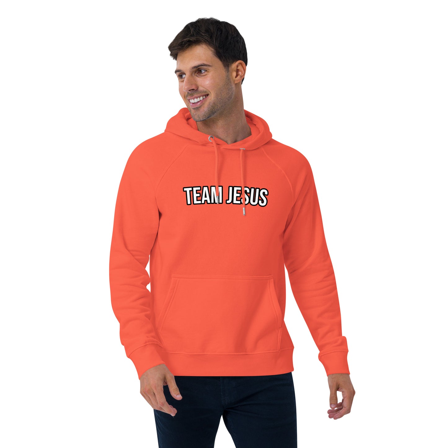 Team Jesus Unisex Eco Raglan Hoodie
