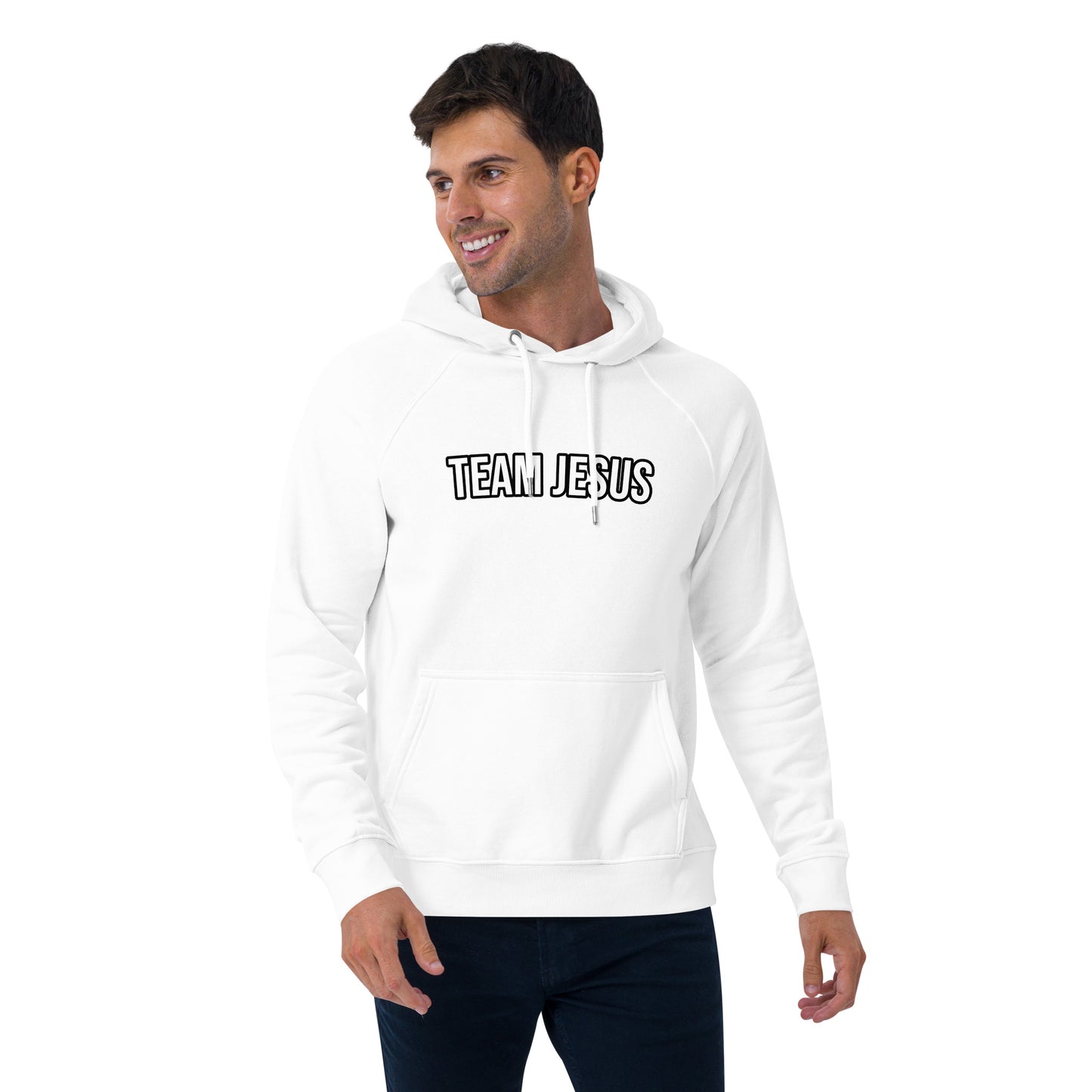 Team Jesus Unisex Eco Raglan Hoodie