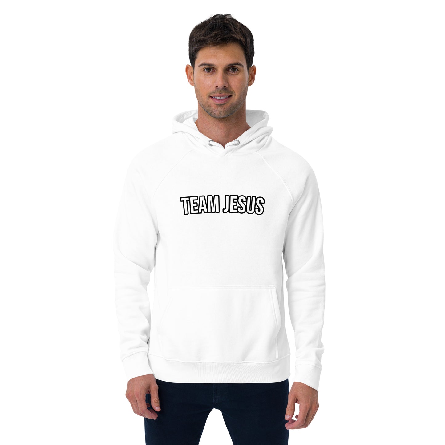 Team Jesus Unisex Eco Raglan Hoodie