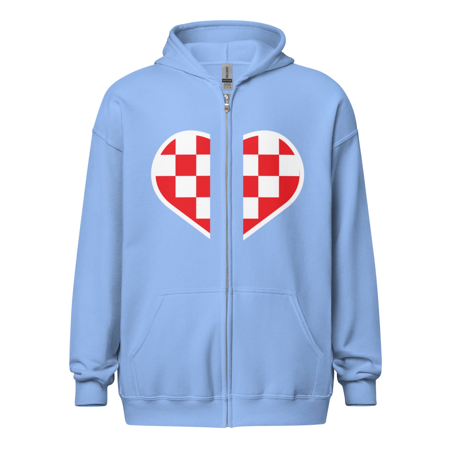 Checker Heart Unisex heavy blend zip hoodie