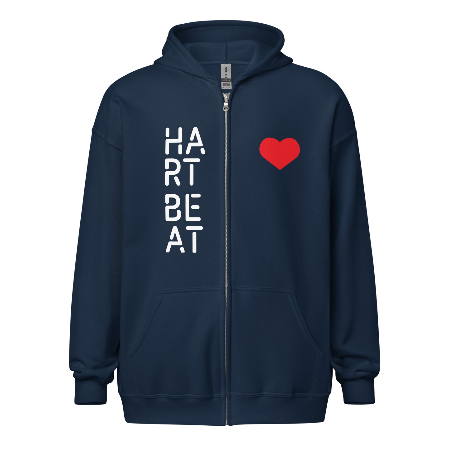 Heartbeat Unisex Heavy Blend Zip Hoodie
