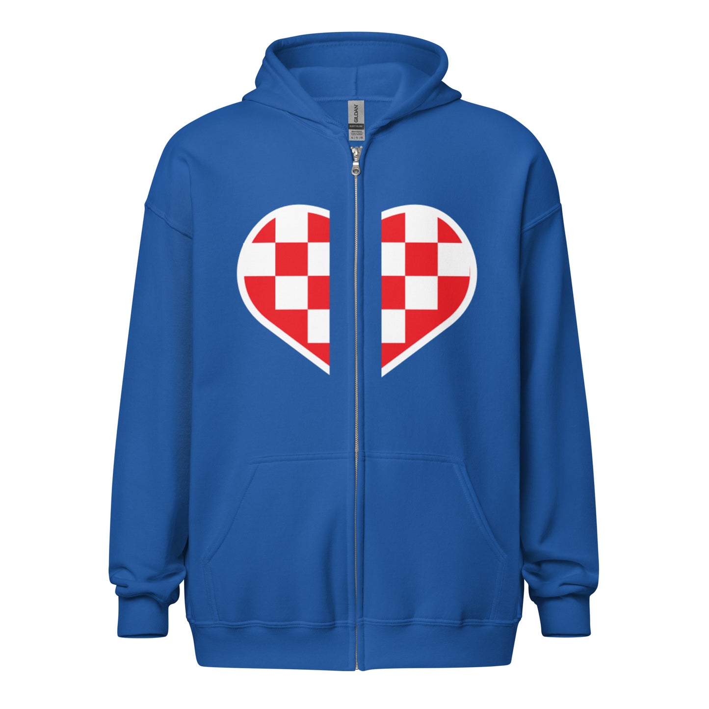 Checker Heart Unisex heavy blend zip hoodie