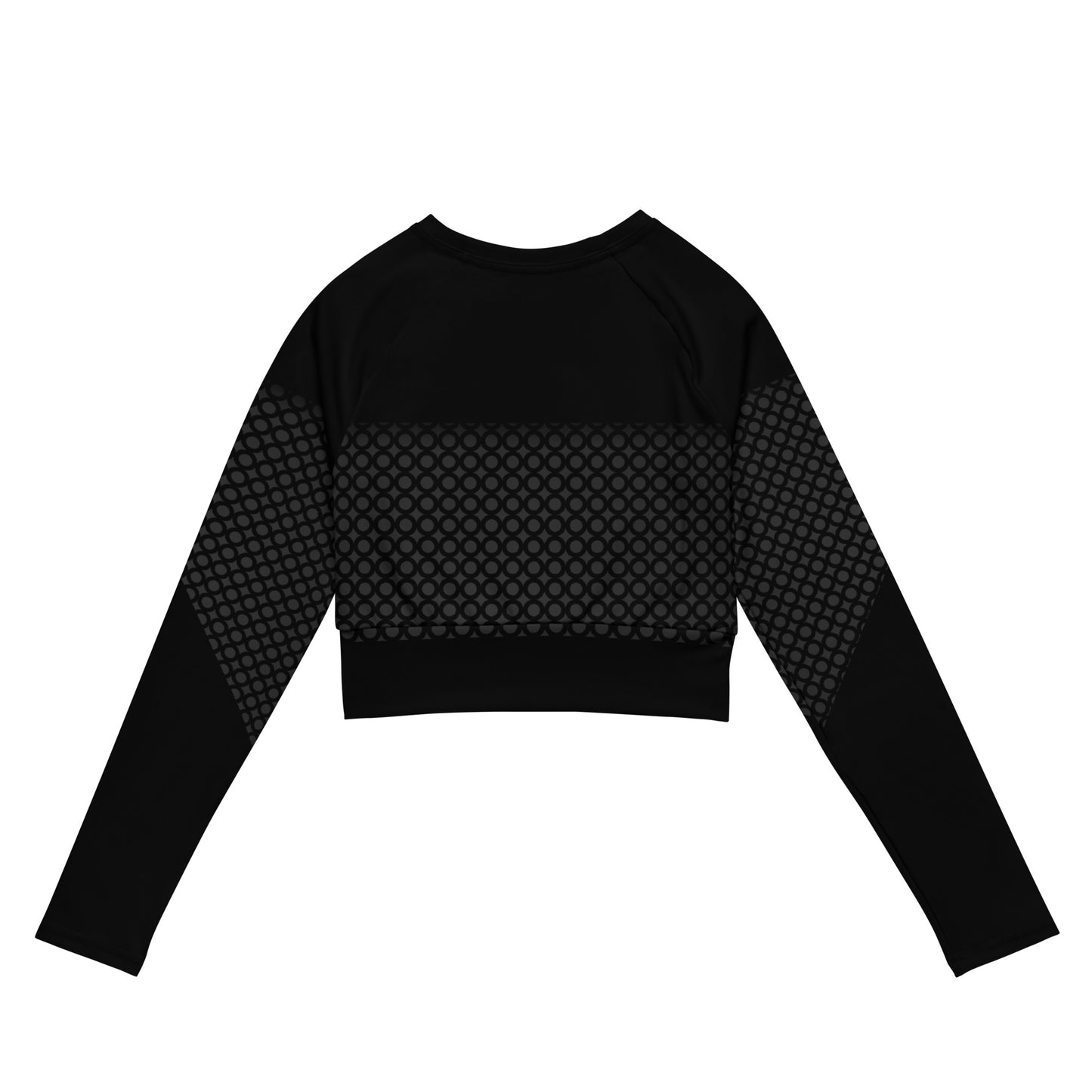 Black Recycled long-sleeve crop top