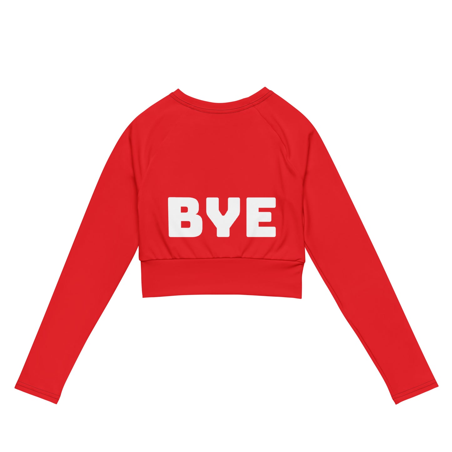 Recycled long-sleeve crop top