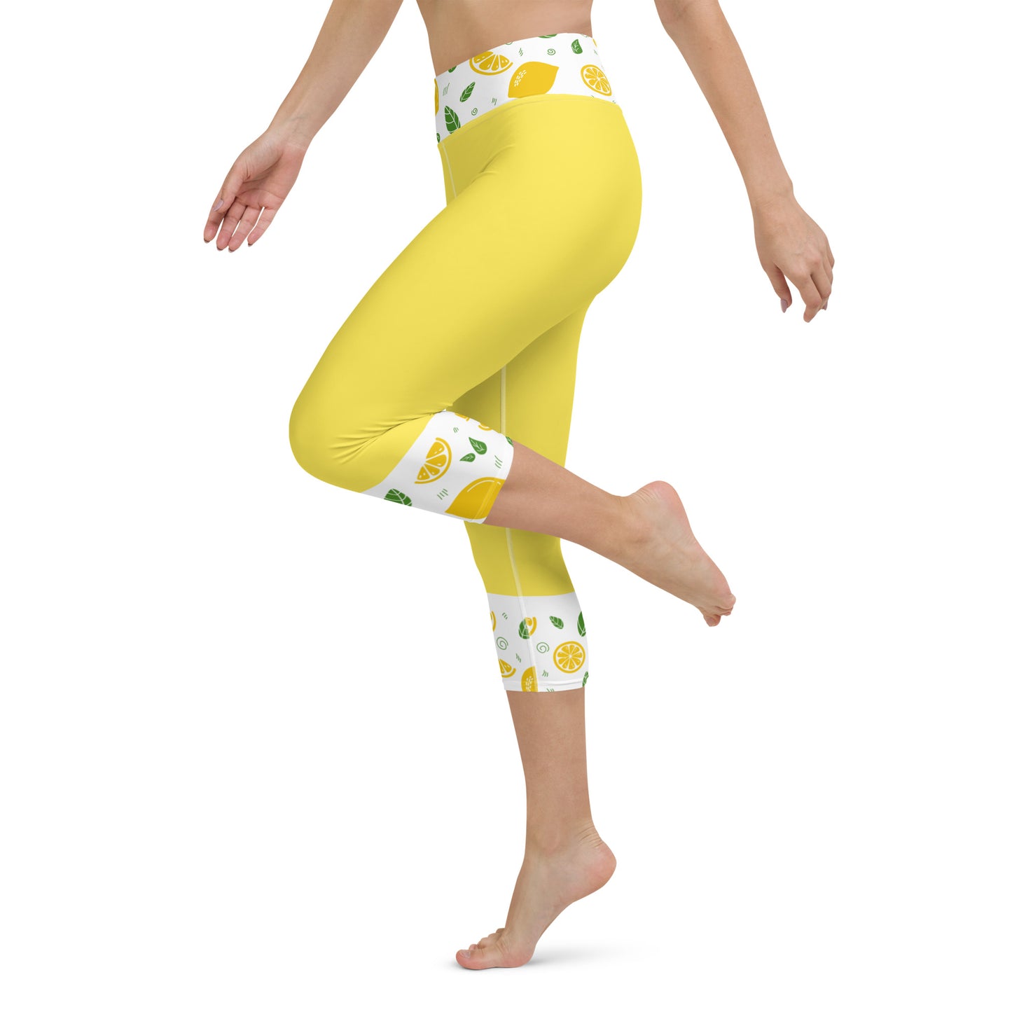 Lemon Yoga Capri Leggings