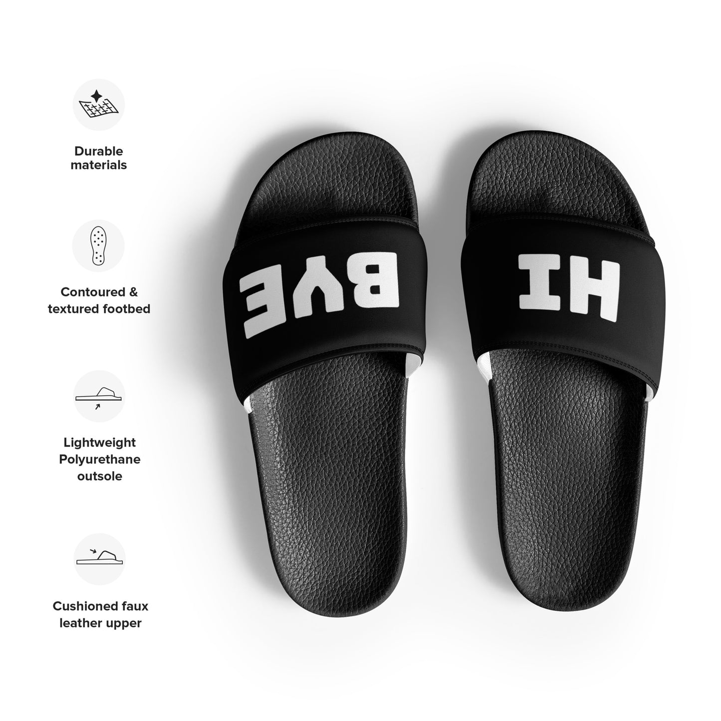 HI BYE BLACK Women's slides